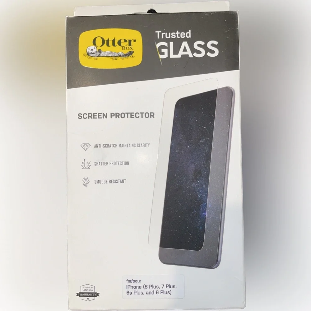 iPhone 8 Plus, 7 Plus, 6s Plus, and 6 Plus Otter Box Trusted Glass - Picture 1 of 8